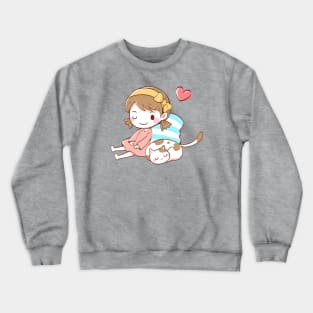 Kawaii Kitty Love Crewneck Sweatshirt